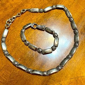 18” Silver Necklace & Bracelet Set
